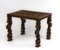 Anglo Indian Occasional Side Table with Carved Mythical Lions, 1890s 1