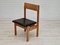 Danish Oak and Black Leather Church Chair by FDB Møbler, 1970s 1