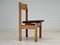 Danish Oak and Black Leather Church Chair by FDB Møbler, 1970s 9