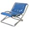 Folding Tubular Chromed Steel Deckchair, Italy, 1970s, Image 1