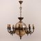 Vintage Brass & Glass Sphere Chandelier, Image 1