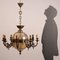 Vintage Brass & Glass Sphere Chandelier 2