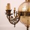 Vintage Brass & Glass Sphere Chandelier 3