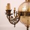 Vintage Brass & Glass Sphere Chandelier, Image 3