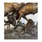 CE Masson, pelea de ciervos, década de 1800, bronce, Imagen 4