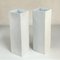 Large White Square Relief Vases attributed to Hutschenreuther, 1960s, Set of 2 4