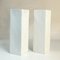 Large White Square Relief Vases attributed to Hutschenreuther, 1960s, Set of 2 2