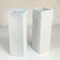 Large White Square Relief Vases attributed to Hutschenreuther, 1960s, Set of 2 6