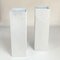 Large White Square Relief Vases attributed to Hutschenreuther, 1960s, Set of 2 5