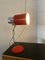 Vintage Tischlampe aus Chrom & rotem Metall von Josef Hurka für Napako, 1960er 2