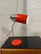 Lampada da tavolo vintage in metallo cromato e rosso attribuita a Josef Hurka per Napako, anni '60, Immagine 1
