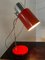 Vintage Tischlampe aus Chrom & rotem Metall von Josef Hurka für Napako, 1960er 3