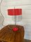 Lámpara de escritorio vintage en rojo de EFC, Imagen 1