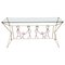 Italian Sculptural Iron and Glass Console Table, 1960s 1