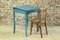 Vintage Wooden School Desk and Chair Set from Baumann, 1950s, Image 1