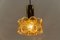 Lampada da soffitto in vetro ambrato di Helena Tynell per Limburg, Germania, anni '60, Immagine 2