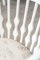 Silla de haya pintada en blanco mate con asiento acolchado con tela, años 70. Juego de 6, Imagen 15