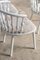 Silla de haya pintada en blanco mate con asiento acolchado con tela, años 70. Juego de 6, Imagen 9