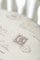 Silla de haya pintada en blanco mate con asiento acolchado con tela, años 70. Juego de 6, Imagen 19