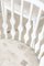 Silla de haya pintada en blanco mate con asiento acolchado con tela, años 70. Juego de 6, Imagen 17