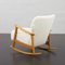 Rocking Chair en Chêne et Tissu Bouclé de Fritz Hansen, Danemark, 1960s 5