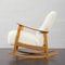 Rocking Chair en Chêne et Tissu Bouclé de Fritz Hansen, Danemark, 1960s 7