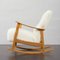 Rocking Chair in Oak and Boucle Fabric from Fritz Hansen, Denmark, 1960s 7