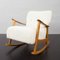 Rocking Chair in Oak and Boucle Fabric from Fritz Hansen, Denmark, 1960s 8