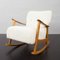 Rocking Chair in Oak and Boucle Fabric from Fritz Hansen, Denmark, 1960s, Image 8