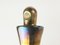 Bottiglia in vetro di Murano arancione e trasparente con tappo in sughero argentato di Cleto Munari, anni '90, Immagine 8