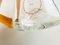 Botella de cristal de Murano naranja y transparente con corcho plateado de Cleto Munari, años 90, Imagen 5