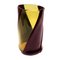 Twirl Vase in Clear Yellow & Matt Aubergine von Enzo Mari für Cosit Factory 1