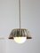 Vintage Flower Pendant Lamp in Metal and Opaline 6