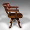 English Porters Hall Chair in Leather, 1880s 5