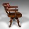 English Porters Hall Chair in Leather, 1880s, Image 5
