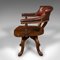 Englischer Porters Hall Chair aus Leder, 1880er 4