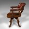 English Porters Hall Chair in Leather, 1880s 4