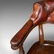 English Porters Hall Chair in Leather, 1880s 10