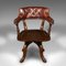 Englischer Porters Hall Chair aus Leder, 1880er 2