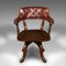 English Porters Hall Chair in Leather, 1880s 2