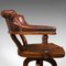 English Porters Hall Chair in Leather, 1880s 12