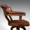 English Porters Hall Chair in Leather, 1880s, Image 12