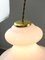 Lámpara colgante italiana Mid-Century de vidrio y latón, Imagen 7