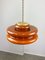 Mid-Century Italian Brass and Glass Pendant Lamp, Image 4