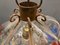 Lámpara colgante de hierro forjado de cristal de Murano, años 60, Imagen 11