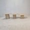 Italian Travertine Coffee Tables, 1980s, Set of 3 4