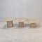 Italian Travertine Coffee Tables, 1980s, Set of 3 1