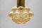 Amber Bubble Glass Ceiling Lamp by Helena Tynell for Limburg, Germany, 1960s 6