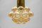 Amber Bubble Glass Ceiling Lamp by Helena Tynell for Limburg, Germany, 1960s, Image 6