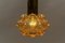 Lampada da soffitto in vetro ambrato di Helena Tynell per Limburg, Germania, anni '60, Immagine 10